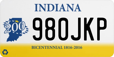 IN license plate 980JKP