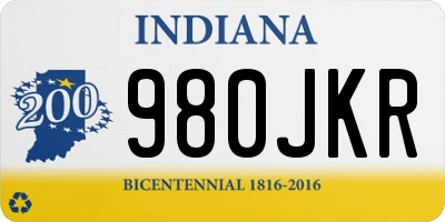 IN license plate 980JKR