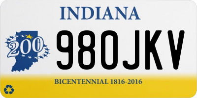 IN license plate 980JKV