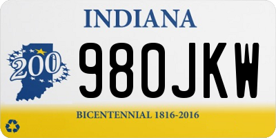 IN license plate 980JKW