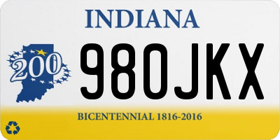 IN license plate 980JKX