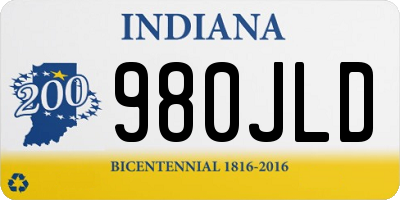 IN license plate 980JLD