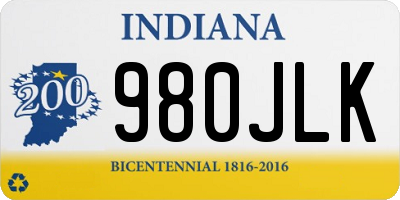 IN license plate 980JLK