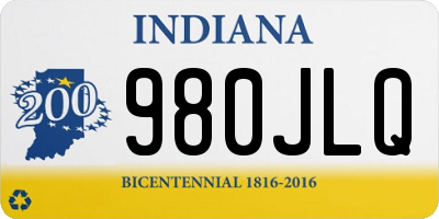 IN license plate 980JLQ