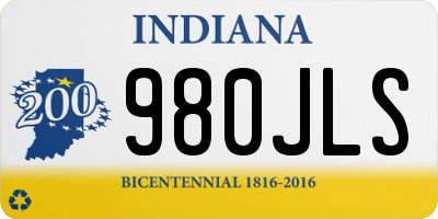IN license plate 980JLS