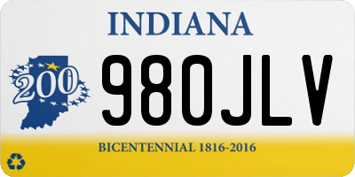 IN license plate 980JLV