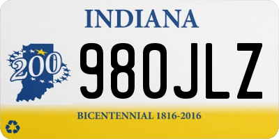 IN license plate 980JLZ