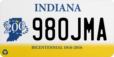 IN license plate 980JMA