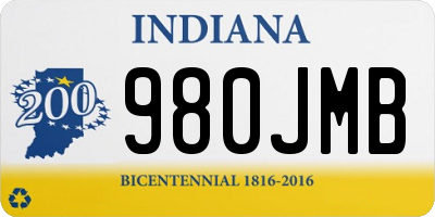IN license plate 980JMB