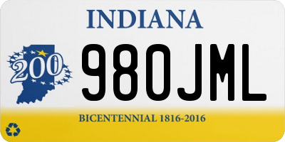 IN license plate 980JML