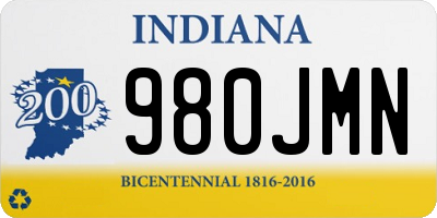 IN license plate 980JMN