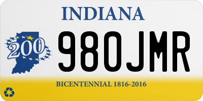 IN license plate 980JMR