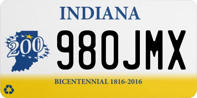 IN license plate 980JMX