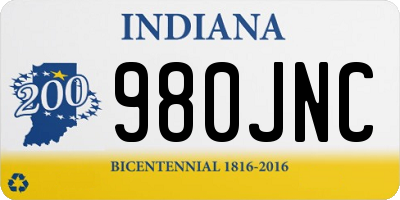 IN license plate 980JNC