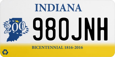 IN license plate 980JNH
