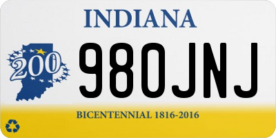 IN license plate 980JNJ