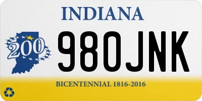 IN license plate 980JNK