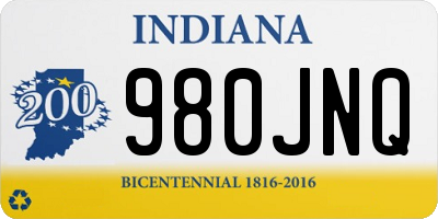 IN license plate 980JNQ