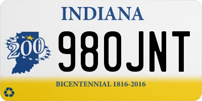 IN license plate 980JNT