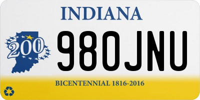 IN license plate 980JNU