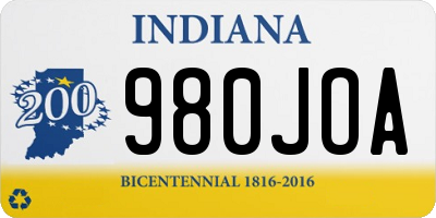 IN license plate 980JOA