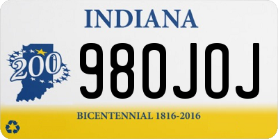 IN license plate 980JOJ