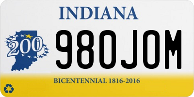 IN license plate 980JOM