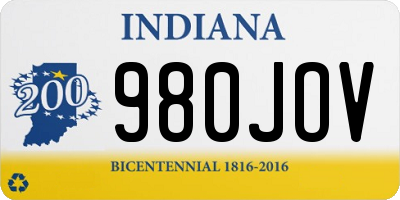 IN license plate 980JOV