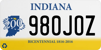IN license plate 980JOZ