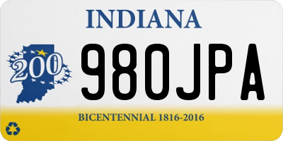 IN license plate 980JPA
