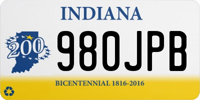 IN license plate 980JPB