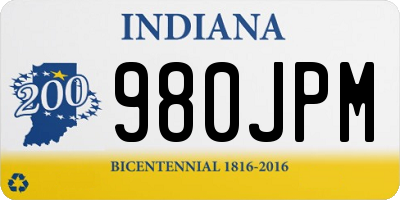 IN license plate 980JPM