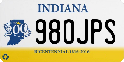 IN license plate 980JPS
