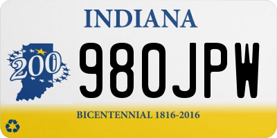 IN license plate 980JPW