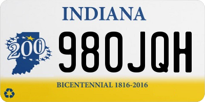 IN license plate 980JQH