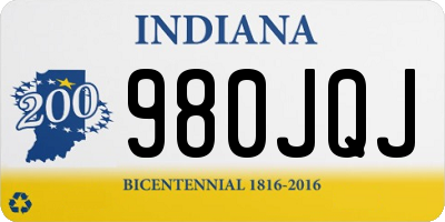 IN license plate 980JQJ