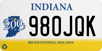 IN license plate 980JQK