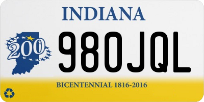 IN license plate 980JQL