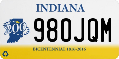 IN license plate 980JQM