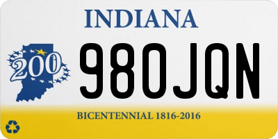 IN license plate 980JQN