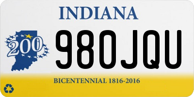 IN license plate 980JQU