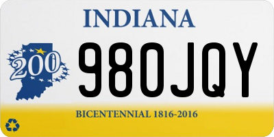 IN license plate 980JQY