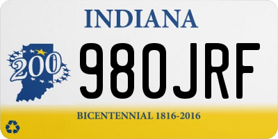IN license plate 980JRF