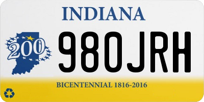 IN license plate 980JRH