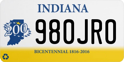 IN license plate 980JRO
