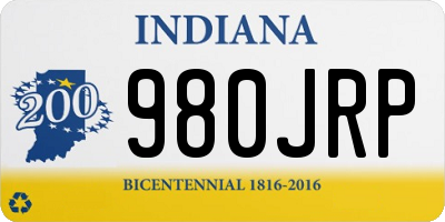 IN license plate 980JRP