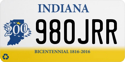 IN license plate 980JRR