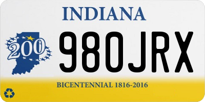 IN license plate 980JRX