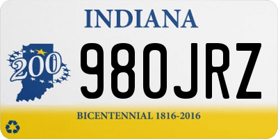 IN license plate 980JRZ