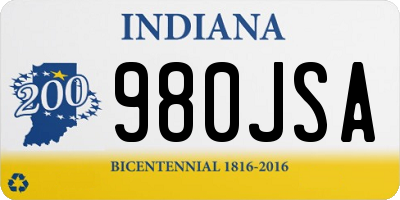 IN license plate 980JSA